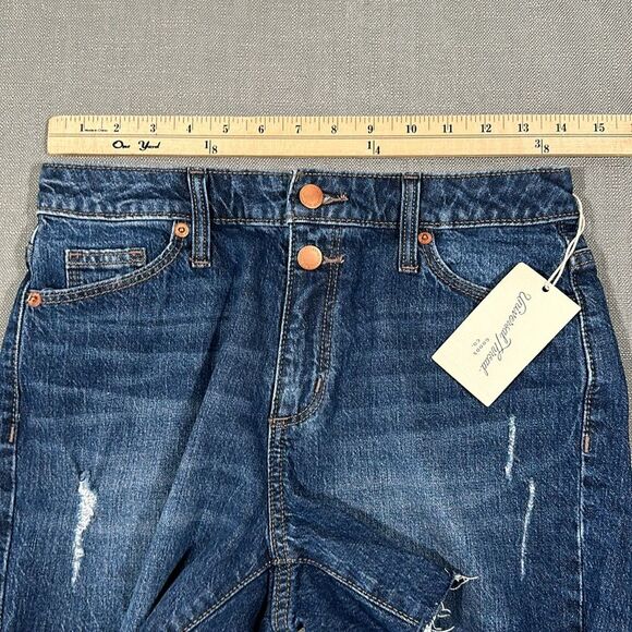 Universal Thread Jean Shorts Wm 0/25R Vintage Midi Dark Wash Cut Off Denim Jorts - Picture 8 of 8